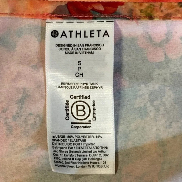 Athleta Women's Zephyr Refined Tank Renewed Bloom Spring Pink Size S - Picture 9 of 15